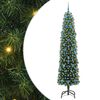 vidaXL Brad de Crăciun artificial Verde 210 cm PVC și oțel și plastic