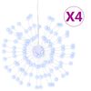 vidaXL Lumini stelare de Crăciun 140 LED-uri, 4 buc., alb rece, 17 cm