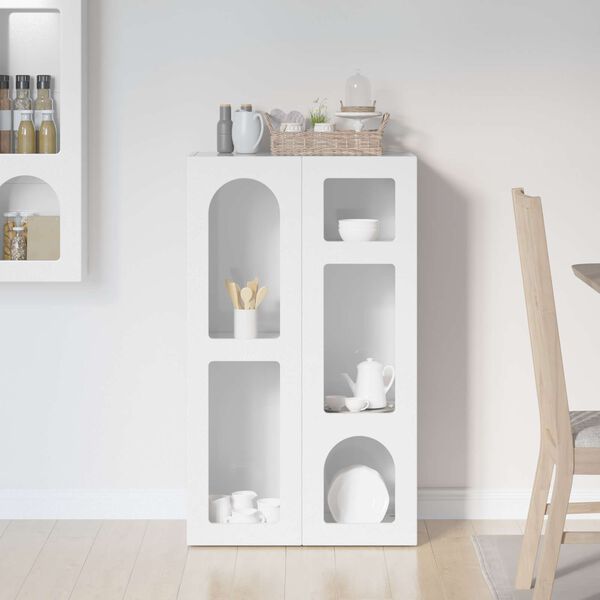 vidaXL Bufet Alb lucios 59 x 35 x 100,5 cm Lemn compozit