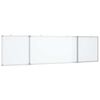 vidaXL Tablă magnetică pliabilă, alb, 160x40x1,7 cm, aluminiu