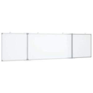 vidaXL Tablă magnetică pliabilă, alb, 160x40x1,7 cm, aluminiu