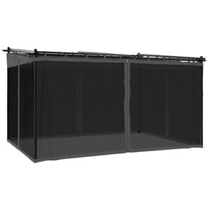 vidaXL Foișor cu pereți din plasă, antracit, 4x3 m, oțel