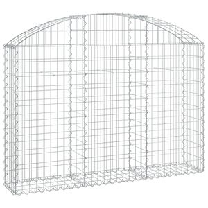 vidaXL Coș gabion arcuit, 150x30x100/120 cm, fier galvanizat