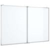 vidaXL Tablă magnetică pliabilă, alb, 120x80x1,7 cm, aluminiu