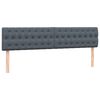 vidaXL Pat box spring cu saltea, gri &icirc;nchis, 200x210 cm, catifea