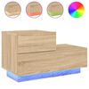 vidaXL Noptieră cu lumini LED, stejar sonoma, 70x36x40,5 cm