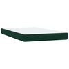 vidaXL Pat box spring cu saltea, verde &icirc;nchis, 120x210 cm, catifea