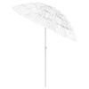 vidaXL Umbrelă de soare de plajă Hawaii, alb, 180 cm