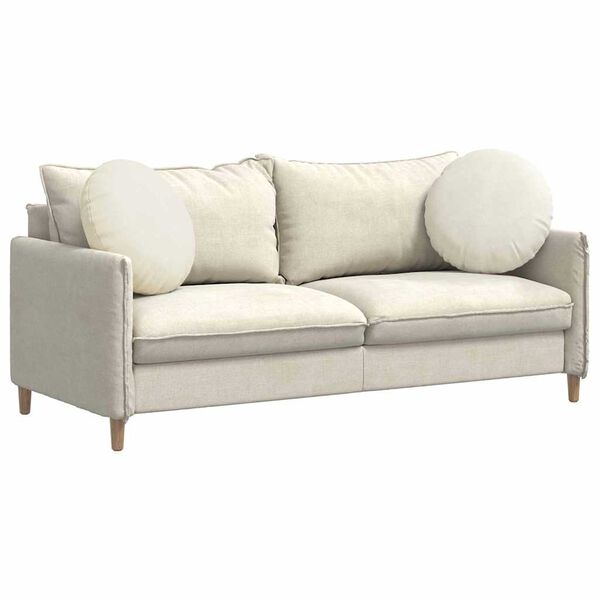 vidaXL Perne de Șezut 2 pcs Crem &Oslash; 40 x 13 cm Catifea