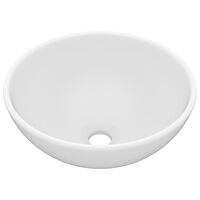 vidaXL Chiuvetă baie lux, alb mat, 32,5x14 cm, ceramică, rotund