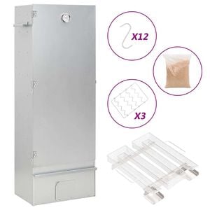 vidaXL Afumătoare cuptor/grătar, generator fum rece, oțel galvanizat