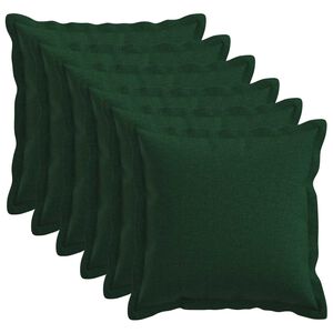 vidaXL Husă pentru pernă 6 buc. HOUTEN Verde &icirc;nchis 30 x 30 cm
