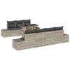 vidaXL Set de canapea 8 buc. Gri deschis poliratan