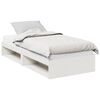 vidaXL Pat de zi cu saltea, alb, 90x190 cm, lemn masiv pin