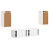 vidaXL Set comodă TV 4 pcs Alb Lemn compozit
