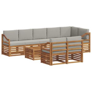 vidaXL Seturi de canapele cu pernă 9 pcs Gri natural și deschis
