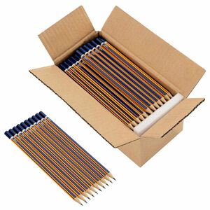 vidaXL Creioane HB &Oslash; 0,7 x 18 cm Albastru și Galben Lemn solid de plop