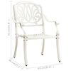 vidaXL Set mobilier bistro, 3 piese, alb, aluminiu turnat