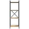 vidaXL Raft pentru cărți Stejar Sonoma 40 x 30 x 85 cm Lemn compozit