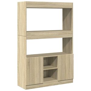 vidaXL Dulap &icirc;nalt, stejar sonoma, 92x33x140 cm, lemn prelucrat