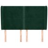 vidaXL Tăblie pat cu aripioare verde &icirc;nchis 147x23x118/128 cm catifea