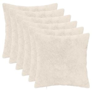 vidaXL Husă pentru pernă 6 buc. HEERLEN Alb 30 x 30 cm