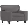 vidaXL Canapea de o persoană, gri, 60 cm, piele ecologică