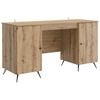 vidaXL Birou Stejar Artizanal Lemn prelucrat 142,5 x 50 x 75 cm