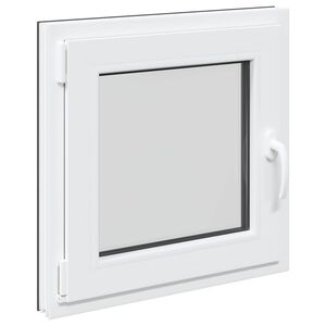 vidaXL Fereastră pentru subsol RISOR 50 x 50 cm PVC și Sticlă Antracit