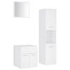 vidaXL Set mobilier de baie, alb, lemn prelucrat