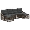 vidaXL Set de canapele pentru grădină 6 pcs Gri poliratan