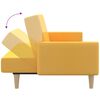 vidaXL Canapea extensibilă cu 2 locuri, galben, material textil
