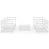 vidaXL Set mobilier de grădină, 5 piese, alb, lemn masiv de pin