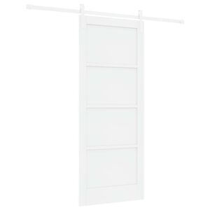 vidaXL Ușă glisantă Alb 83 x 202 cm Lemn masiv de pin