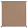 vidaXL Panou de gard cu 2 st&acirc;lpi, gri taupe, 180x180 cm, textil