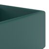 vidaXL Chiuvetă lux preaplin verde &icirc;nchis mat 41x41 cm ceramică pătrat