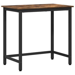 vidaXL masă Stejar fumuriu 100 x 50 x 76,5 cm Lemn ingineresc și oțel