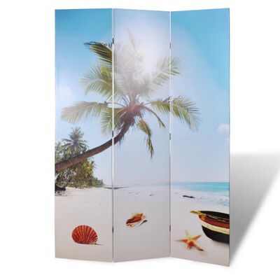 vidaXL Paravan de cameră pliabil, 120 x 170 cm, plajă