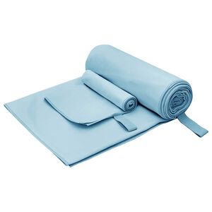 vidaXL Set de Prosoape Sport 2 buc. albastru 50 x 30 cm, 200 x 100 cm