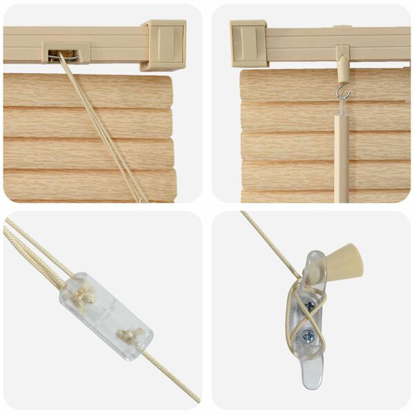 vidaXL Jaluzea venetiană Manual Maro Deschis cu Model 213 x 40 cm PVC