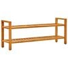 vidaXL Pantofar cu 2 rafturi, 100x27x40 cm, lemn masiv de stejar