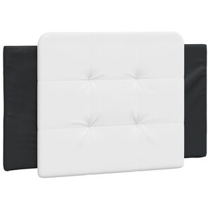 vidaXL Pernă pentru tăblie pat, Zadar, alb și negru, 80 cm, piele artificială