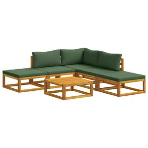 vidaXL Set de canapea 6 buc. natural Lemn Solid de Acacia