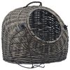 vidaXL Coș de transport pisici, gri, 45 x 35 x 35 cm, răchită naturală