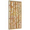 vidaXL Decor perete de grădină 105x55 cm design bambus oțel Corten
