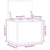 vidaXL Cutie de depozitare Stejar negru 60 x 42 x 46 cm Lemn compozit