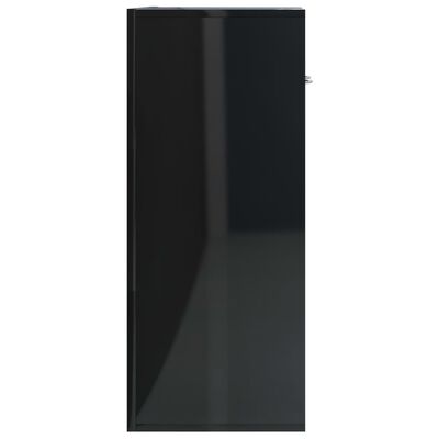 vidaXL Servantă, negru extralucios, 60x30x75 cm, PAL