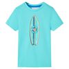 Tricou pentru copii cu m&acirc;neci scurte, turcoaz, 116