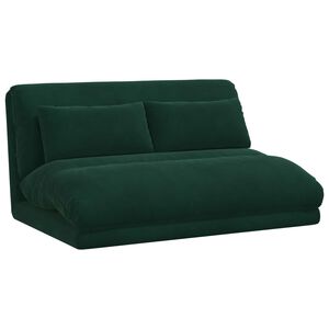 vidaXL Scaun de podea Verde &icirc;nchis 110 x 82 x 55 cm Catifea