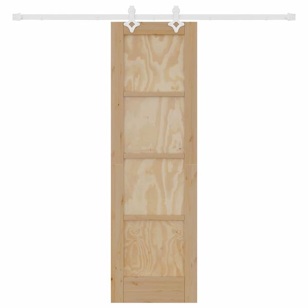 vidaXL Ușă glisantă Maro 61 x 198,5 cm Lemn de pin masiv